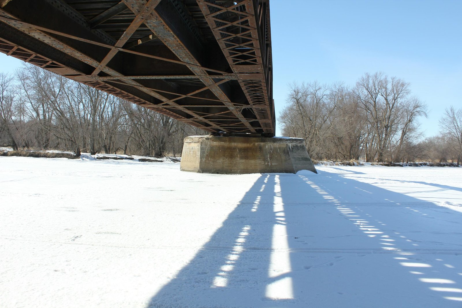 Under east span